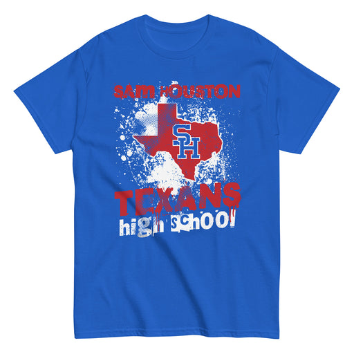 Sam Houston High School Texans Royal Blue Classic Unisex T-shirt 205