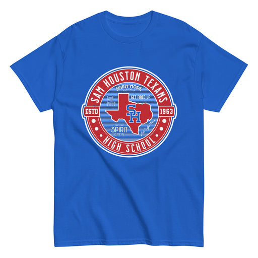 Sam Houston High School Texans Royal Blue Classic Unisex T-shirt 224