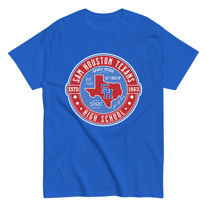 Sam Houston High School Texans Royal Blue Classic Unisex T-shirt 224