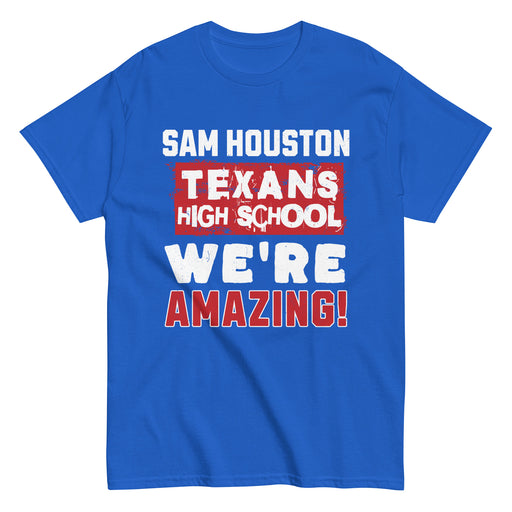 Sam Houston High School Texans Royal Blue Classic Unisex T-shirt 231