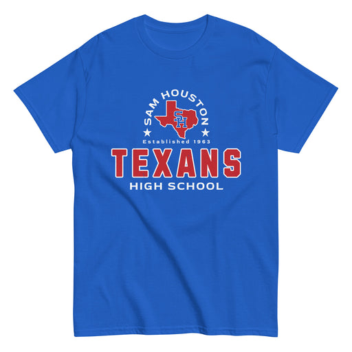 Sam Houston High School Texans Royal Blue Classic Unisex T-shirt 222
