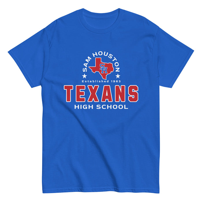 Sam Houston High School Texans Royal Blue Classic Unisex T-shirt 222