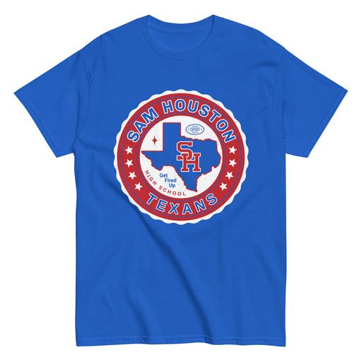 Sam Houston High School Texans Royal Blue Classic Unisex T-shirt 216