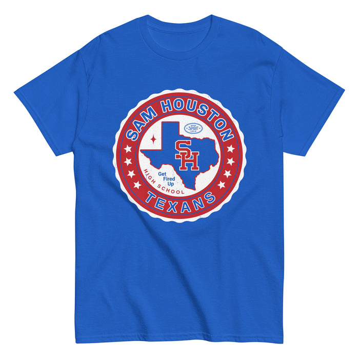 Sam Houston High School Texans Royal Blue Classic Unisex T-shirt 216