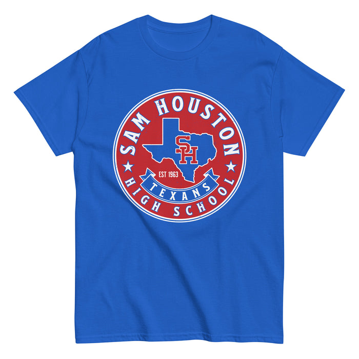 Sam Houston High School Texans Royal Blue Classic Unisex T-shirt 215
