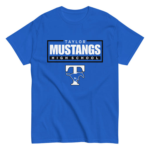 Taylor High School Mustangs Royal Blue Classic Unisex T-shirt 049