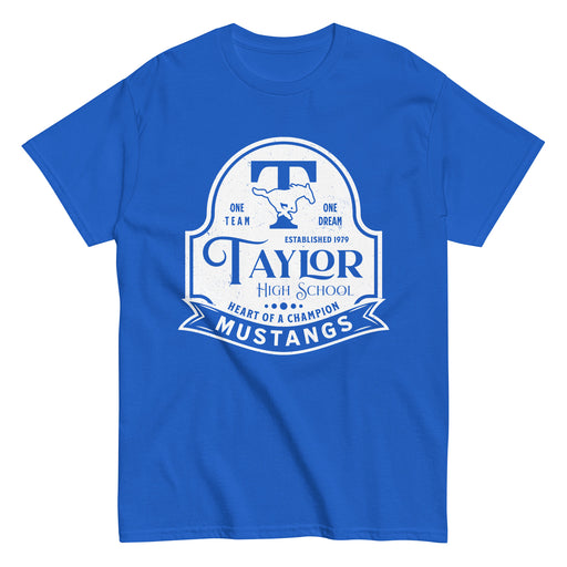 Taylor High School Mustangs Royal Blue Classic Unisex T-shirt 219