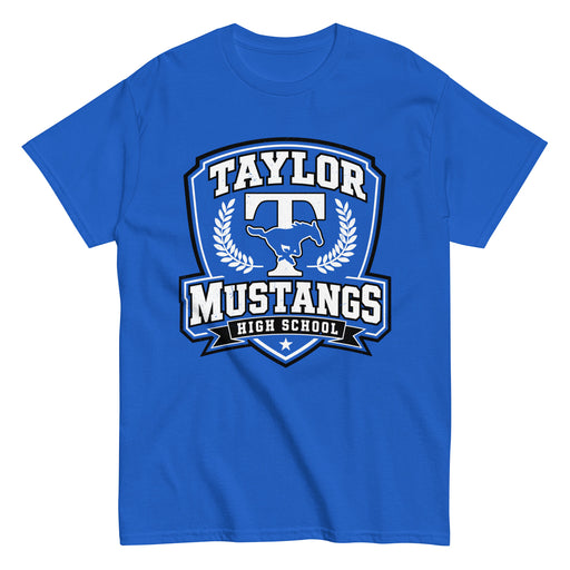 Taylor High School Mustangs Royal Blue Classic Unisex T-shirt 020