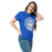 Woman wearing Taylor High School Mustangs Royal Blue Classic Unisex T-shirt 220