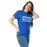 Woman wearing St. Frederick High School Warriors Royal Blue Classic Unisex T-shirt 049