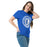 Woman wearing St. Frederick High School Warriors Royal Blue Classic Unisex T-shirt 220