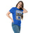 Woman wearing Dekaney High School Wildcats Royal Classic Unisex T-shirt 001