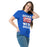 Woman wearing Dickinson High School Gators Royal Blue Classic Unisex T-shirt 231