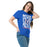 Woman wearing Dickinson High School Gators Royal Blue Classic Unisex T-shirt 236