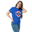 Woman wearing Dickinson High School Gators Royal Blue Classic Unisex T-shirt 011