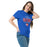 Woman wearing Dickinson High School Gators Royal Blue Classic Unisex T-shirt 040
