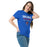 Woman wearing Duncanville High School Panthers Royal Blue Classic Unisex T-shirt 003