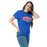 Woman wearing Duncanville High School Panthers Royal Blue Classic Unisex T-shirt 009