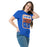 Woman wearing Grand Oaks High School Grizzlies Classic Unisex Royal T-shirt 001