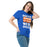 Woman wearing Grand Oaks High School Grizzlies Classic Unisex Royal T-shirt 231