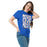 Woman wearing Grand Oaks High School Grizzlies Classic Unisex Royal T-shirt 236