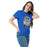 Woman wearing Hebron High School Hawks Royal Blue Classic Unisex T-shirt 219