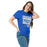 Woman wearing Hebron High School Hawks Royal Blue Classic Unisex T-shirt 238