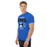 Man wearing Hebron High School Hawks Royal Blue Classic Unisex T-shirt 204