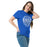 Woman wearing New Caney High School Eagles Royal Blue Classic Unisex T-shirt 255