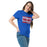 Woman wearing Oak Ridge High School War Eagles Royal Blue Classic Unisex T-shirt 098