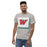 Front view of The Woodlands High School Highlanders Sport Grey Classic Unisex T-shirt 235