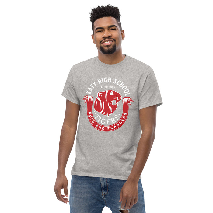 Front view of Katy High School Tigers Sport Grey Classic Unisex  T-shirt 229