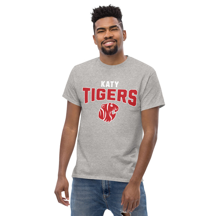 Front view of Katy High School Tigers Sport Grey Classic Unisex  T-shirt 234
