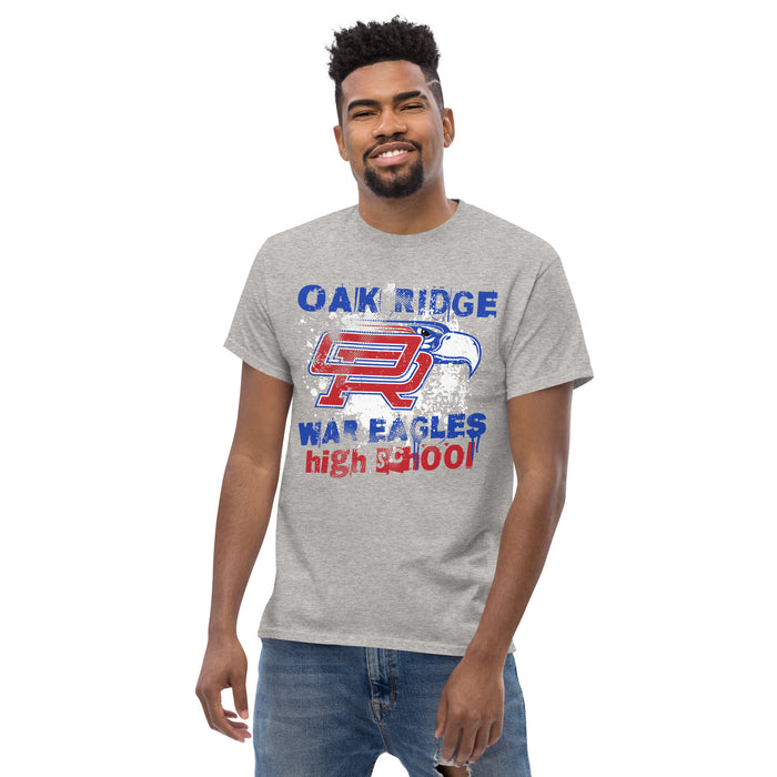 Front view of Oak Ridge High School War Eagles Grey Classic Unisex T-shirt 205