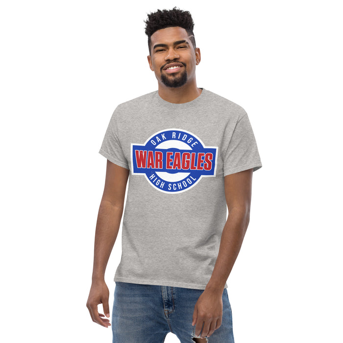 Front view of Oak Ridge High School War Eagles Grey Classic Unisex T-shirt 011
