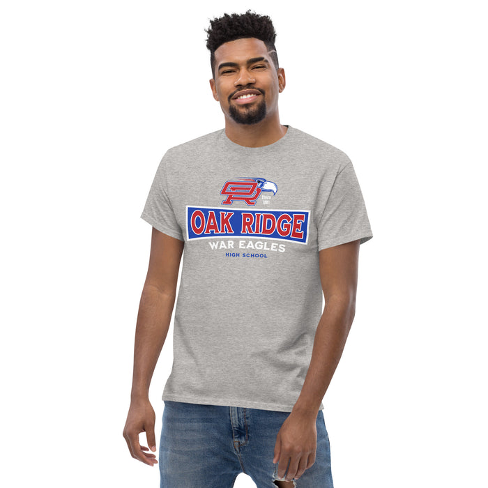 Front view of Oak Ridge High School War Eagles Grey Classic Unisex T-shirt 202