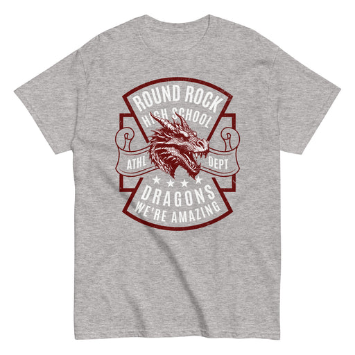 Round Rock High School Dragons Grey Classic Unisex T-shirt 207