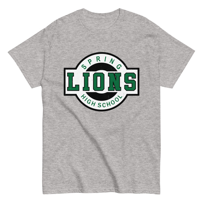 Spring High School Lions Grey Classic Unisex T-shirt 011