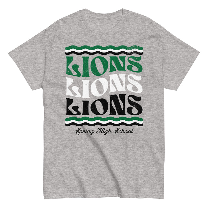 Spring High School Lions Grey Classic Unisex T-shirt 210