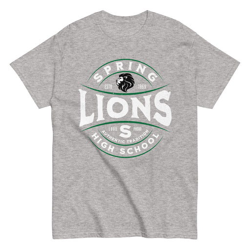 Spring High School Lions Grey Classic Unisex T-shirt 218