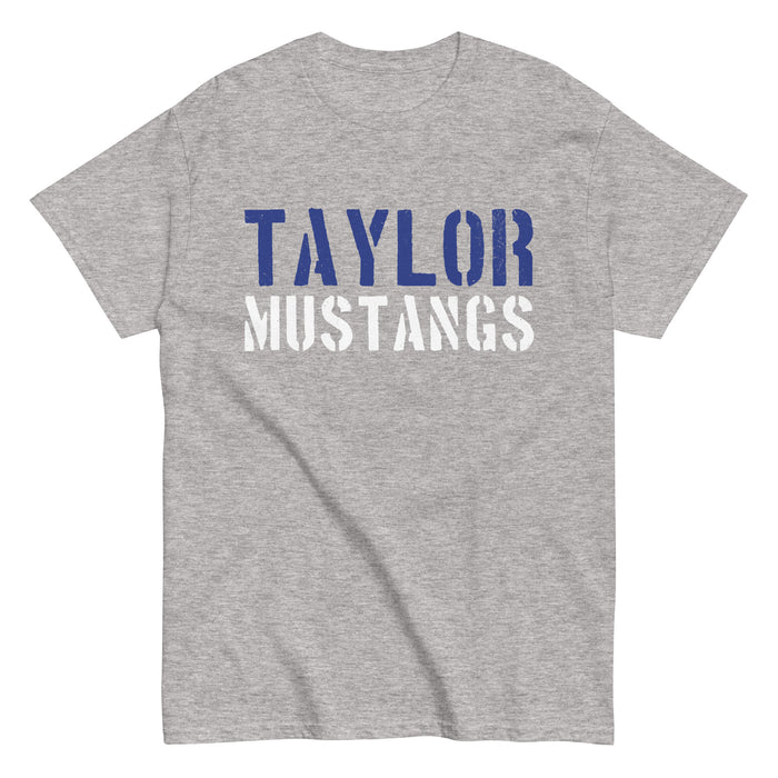Taylor High School Mustangs Grey Classic Unisex T-shirt 017