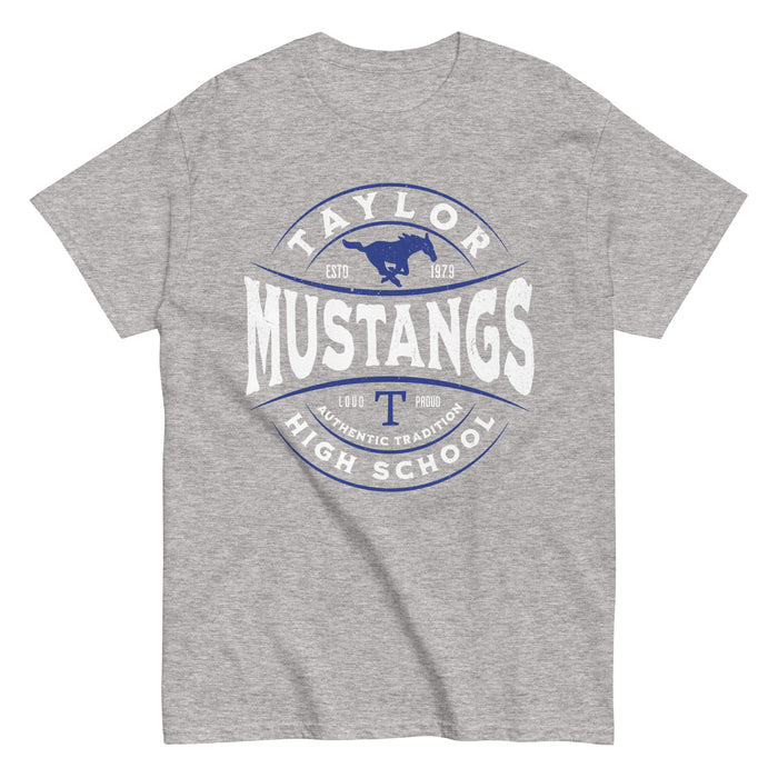 Taylor High School Mustangs Grey Classic Unisex T-shirt 218