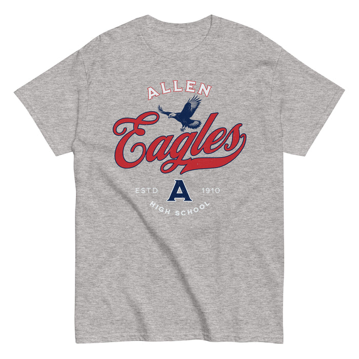 Allen High School Eagles Classic Unisex Grey T-shirt 216