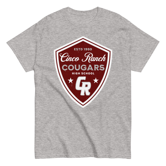 Cinco Ranch High School Cougars Classic Unisex Sport Grey T-shirt 225