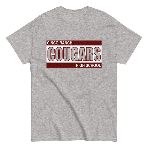 Cinco Ranch High School Cougars Classic Unisex Sport Grey T-shirt 098