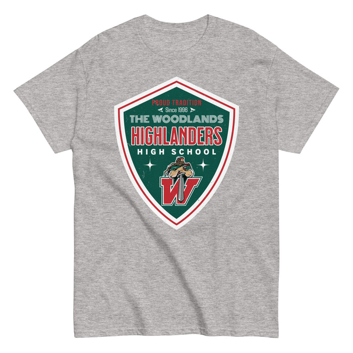 The Woodlands High School Highlanders Sport Grey Classic Unisex T-shirt 225
