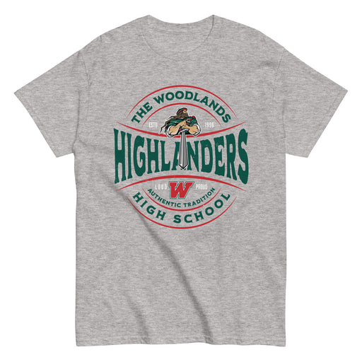 The Woodlands High School Highlanders Sport Grey Classic Unisex T-shirt 218