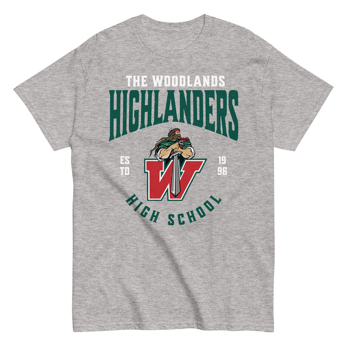 The Woodlands High School Highlanders Sport Grey Classic Unisex T-shirt 213