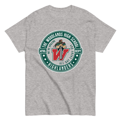 The Woodlands High School Highlanders Sport Grey Classic Unisex T-shirt 224