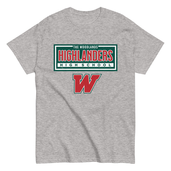 The Woodlands High School Highlanders Sport Grey Classic Unisex T-shirt 049